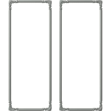 Ekena Millwork 28-in. W x 72-in. H Ashford Panel Moulding Kit Double Panel PMLKAS28X72B